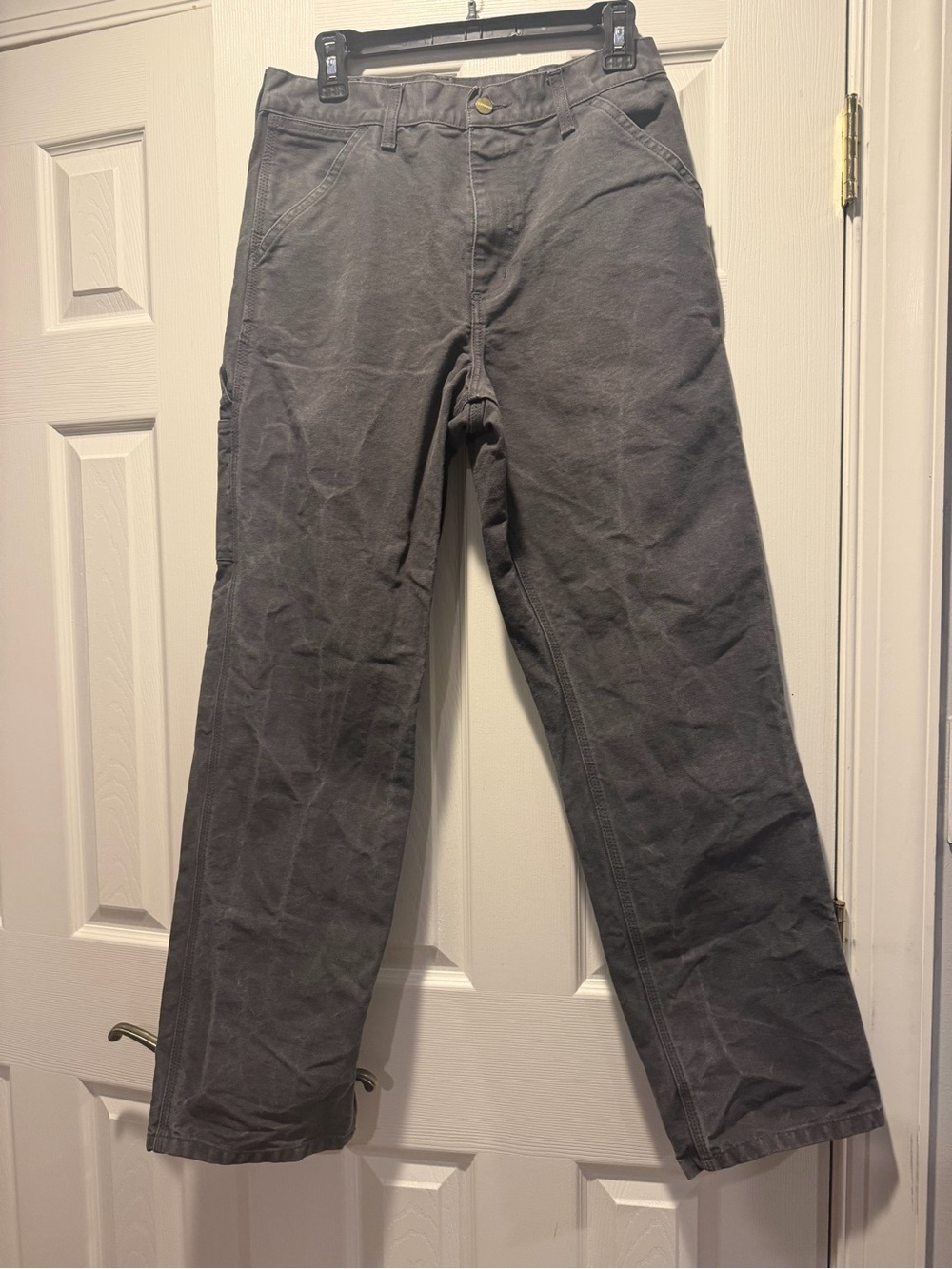 Carhartt Gray Straight-Leg Work Jeans